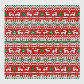 Магнитный плакат 3Х3 с принтом Deer Christmas Pattern в городе Новоалтайск, Полимерный материал с магнитным слоем | 9 деталей размером 9*9 см | background | christmas | christmas pattern | deer | herringbone | holiday | knitted pattern | new year | pattern | texture | tree | вязаный узор | елка | елочка | новогодний узор | новый год | олени | паттерн | праздник | рождество | текстура | узор | фон
