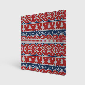 Холст квадратный с принтом New Year Pattern в городе Новоалтайск, 100% ПВХ |  | background | christmas | christmas pattern | herringbone | holiday | knitted pattern | new year | pattern | snowflakes | texture | tree | вязаный узор | елка | елочка | новогодний узор | новый год | паттерн | праздник | рождество | снежинки | текстура | у
