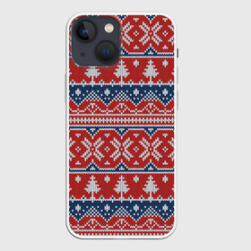 Чехол для iPhone 13 mini с принтом New Year Pattern в городе Новоалтайск,  |  | background | christmas | christmas pattern | herringbone | holiday | knitted pattern | new year | pattern | snowflakes | texture | tree | вязаный узор | елка | елочка | новогодний узор | новый год | паттерн | праздник | рождество | снежинки | текстура | у