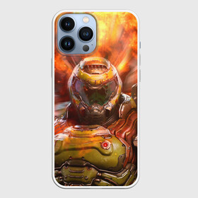 Чехол для iPhone 13 Pro Max с принтом DoomGuy in Fire | Doom в городе Новоалтайск,  |  | demons | devil | doom | doom eternal | doom slayer | doomguy | hell | slayer | ад | демон | демоны | дум | дум гай | думгай | солдат рока