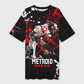 Платье-футболка 3D с принтом EMMI Metroid Dread в городе Новоалтайск,  |  | emmi | metroid | metroid dread | емми | киборг | костюм | метроид | метройд | метройд дреад | робот | экзоскелет | эмми