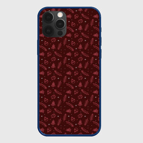 Чехол для iPhone 12 Pro Max с принтом НОВОГОДНИЙ БОРДОВЫЙ ПАТТЕРН в городе Новоалтайск, Силикон |  | 2020 | 2021 | 2022 | christmas | merry | леденец | нг | новогодний | новый год | паттерн | рождество | свитер | снежинки | узор | узоры | шишки