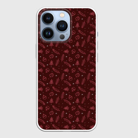 Чехол для iPhone 13 Pro с принтом НОВОГОДНИЙ БОРДОВЫЙ ПАТТЕРН в городе Новоалтайск,  |  | 2020 | 2021 | 2022 | christmas | merry | леденец | нг | новогодний | новый год | паттерн | рождество | свитер | снежинки | узор | узоры | шишки
