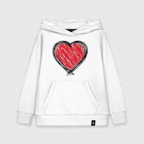Детская толстовка хлопок с принтом Doodle Heart в городе Новоалтайск, 100% хлопок | Круглый горловой вырез, эластичные манжеты, пояс, капюшен | граффити | карандаш | любовь | набросок | рисунок | сердце | эских