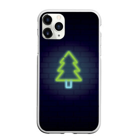 Чехол для iPhone 11 Pro Max матовый с принтом неоновая елка с новым годом в городе Новоалтайск, Силикон |  | Тематика изображения на принте: happy new year | neon | елка | неон | фон стены