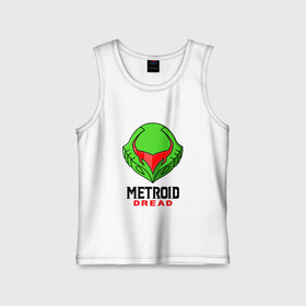 Детская майка хлопок с принтом Green Robo | Metroid Dread в городе Новоалтайск,  |  | Тематика изображения на принте: game | logo | mercurysteam | metroid dread | metroid fusion | игра | компьютерная игра | лого | логотип | метроид дреад | мэтройдо дореддо | эмблема