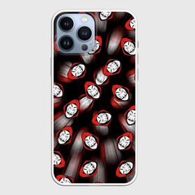 Чехол для iPhone 13 Pro Max с принтом БУМАЖНЫЙ ДОМ ПАТТЕРН МАСКА ДАЛИ в городе Новоалтайск,  |  | Тематика изображения на принте: bella ciao | berlin | bum bum ciao | dali | la casa de papel | money heist | nairobi | netflix | professor | resisten | somos la resistencia | tokyo | белла чао | берлин | бум бум чао | бумажный дом | дали | лиссабон | маска дали | наироби |