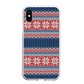 Чехол для iPhone XS Max матовый с принтом Knitted Pattern в городе Новоалтайск, Силикон | Область печати: задняя сторона чехла, без боковых панелей | background | christmas | holiday | knitted pattern | new year | pattern | snowflakes | texture | вязаный узор | новый год | паттерн | праздник | рождество | снежинки | текстура | узор | фон
