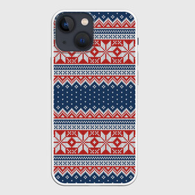 Чехол для iPhone 13 mini с принтом Knitted Pattern в городе Новоалтайск,  |  | background | christmas | holiday | knitted pattern | new year | pattern | snowflakes | texture | вязаный узор | новый год | паттерн | праздник | рождество | снежинки | текстура | узор | фон