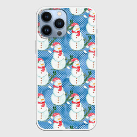 Чехол для iPhone 13 Pro Max с принтом Много снеговиков в городе Новоалтайск,  |  | 2022 | год тигра | новый год | новый год 2022 | символ года | тигр | тигренок | тигрица | тигры