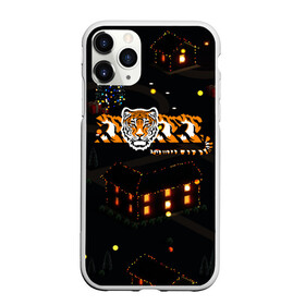 Чехол для iPhone 11 Pro матовый с принтом Ночной новогодний город 2022 год тигра в городе Новоалтайск, Силикон |  | 2022 | год тигра | новый год | новый год 2022 | символ года | тигр | тигренок | тигрица | тигры