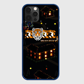 Чехол для iPhone 12 Pro Max с принтом Ночной новогодний город 2022 год тигра в городе Новоалтайск, Силикон |  | 2022 | год тигра | новый год | новый год 2022 | символ года | тигр | тигренок | тигрица | тигры