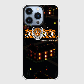 Чехол для iPhone 13 Pro с принтом Ночной новогодний город 2022 год тигра в городе Новоалтайск,  |  | 2022 | год тигра | новый год | новый год 2022 | символ года | тигр | тигренок | тигрица | тигры