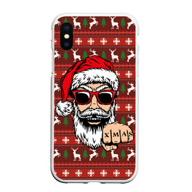 Чехол для iPhone XS Max матовый с принтом Bad Santa Плохой Санта в городе Новоалтайск, Силикон | Область печати: задняя сторона чехла, без боковых панелей | 2022 | год тигра | новый год | новый год 2022 | символ года | тигр | тигренок | тигрица | тигры