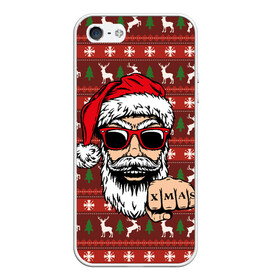Чехол для iPhone 5/5S матовый с принтом Bad Santa Плохой Санта в городе Новоалтайск, Силикон | Область печати: задняя сторона чехла, без боковых панелей | Тематика изображения на принте: 2022 | год тигра | новый год | новый год 2022 | символ года | тигр | тигренок | тигрица | тигры