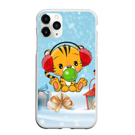Чехол для iPhone 11 Pro матовый с принтом Тигренок жует жвачку в городе Новоалтайск, Силикон |  | 2022 | год тигра | новый год | новый год 2022 | символ года | тигр | тигренок | тигрица | тигры