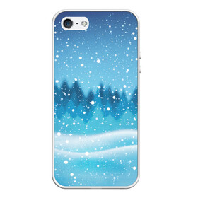 Чехол для iPhone 5/5S матовый с принтом ЗИМНИЙ ЛЕС | WINTER FOREST в городе Новоалтайск, Силикон | Область печати: задняя сторона чехла, без боковых панелей | 2022 | christmas | cold | merry | new | snow | winter | year | буря | год | елка | елки | ель | зима | лес | метель | мороз | новый | рождество | снег | снежинка | снежинки | холод