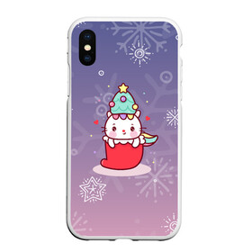 Чехол для iPhone XS Max матовый с принтом Happy New Year 2022. Сat 1 в городе Новоалтайск, Силикон | Область печати: задняя сторона чехла, без боковых панелей | Тематика изображения на принте: 2022 | 22 | cat | happy new year | holiday | new year | гирлянда | кот | котенок | новый год | праздник | рождество