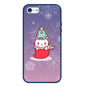 Чехол для iPhone 5/5S матовый с принтом Happy New Year 2022. Сat 1 в городе Новоалтайск, Силикон | Область печати: задняя сторона чехла, без боковых панелей | Тематика изображения на принте: 2022 | 22 | cat | happy new year | holiday | new year | гирлянда | кот | котенок | новый год | праздник | рождество