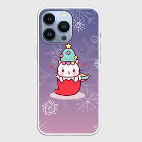 Чехол для iPhone 13 Pro с принтом Happy New Year 2022. Сat 1 в городе Новоалтайск,  |  | Тематика изображения на принте: 2022 | 22 | cat | happy new year | holiday | new year | гирлянда | кот | котенок | новый год | праздник | рождество