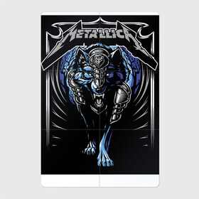 Магнитный плакат 2Х3 с принтом Metallica - thrash metal style в городе Новоалтайск, Полимерный материал с магнитным слоем | 6 деталей размером 9*9 см | fangs | group | hard rock | jaw | metallica | music | paws | playbill | thrash metall | wolf | афиша | волк | группа | клыки | лапы | металлика | музыка | пасть | тяжёлый рок