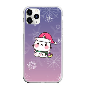 Чехол для iPhone 11 Pro Max матовый с принтом Happy New Year 2022. Сat 4 в городе Новоалтайск, Силикон |  | 2022 | 22 | cat | happy new year | holiday | new year | гирлянда | кот | котенок | новый год | праздник | рождество