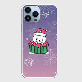 Чехол для iPhone 13 Pro Max с принтом Happy New Year 2022. Сat 5 в городе Новоалтайск,  |  | Тематика изображения на принте: 2022 | 22 | cat | happy new year | holiday | new year | гирлянда | зима | кот | котенок | новый год | праздник | рождество