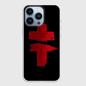 Чехол для iPhone 13 Pro с принтом BRUTTO красный логотип в городе Новоалтайск,  |  | Тематика изображения на принте: brutto | brutto nostra | drezden | альбом | бруто | брутто | виталий гурков | ляпис трубецкой | ляпис98 | огурец | панк | рок группа | саша и сирожа | худрук