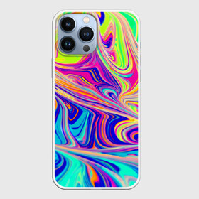 Чехол для iPhone 13 Pro Max с принтом Аномально яркие цветные разводы в городе Новоалтайск,  |  | Тематика изображения на принте: кислотные цвета | маслянная плёнка | обстакция | разводы iphone | цветные разводы | ядовитые цвета | яркие цвета