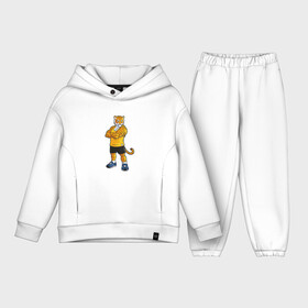 Детский костюм хлопок Oversize с принтом Тигр спортивный в городе Новоалтайск,  |  | furry | low poly | tiger | восточный тигр | год тигра | голова | кошка | лоу поли | тигр | тигренок | фурри | хищник