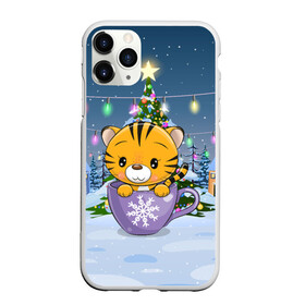 Чехол для iPhone 11 Pro Max матовый с принтом Тигренок 2022 в кружке в городе Новоалтайск, Силикон |  | Тематика изображения на принте: 2022 | год тигра | новый год | новый год 2022 | символ года | тигр | тигренок | тигрица | тигры