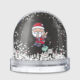 Игрушка Снежный шар с принтом Плохой Санта 2022 Bad Santa в городе Новоалтайск, Пластик | Изображение внутри шара печатается на глянцевой фотобумаге с двух сторон | 2022 | год тигра | новый год | новый год 2022 | символ года | тигр | тигренок | тигрица | тигры