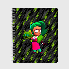 Тетрадь с принтом Lola brawlstars game в городе Новоалтайск, 100% бумага | 48 листов, плотность листов — 60 г/м2, плотность картонной обложки — 250 г/м2. Листы скреплены сбоку удобной пружинной спиралью. Уголки страниц и обложки скругленные. Цвет линий — светло-серый
 | brawl | brawl stars | brawlstars | lola | бравл | бравлстарс | лола | лоли | разрушитель