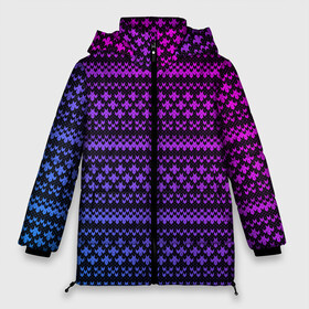 Женская зимняя куртка Oversize с принтом НЕОНОВЫЙ СВИТЕР NEON SWEATER в городе Новоалтайск, верх — 100% полиэстер; подкладка — 100% полиэстер; утеплитель — 100% полиэстер | длина ниже бедра, силуэт Оверсайз. Есть воротник-стойка, отстегивающийся капюшон и ветрозащитная планка. 

Боковые карманы с листочкой на кнопках и внутренний карман на молнии | knitted | neon | sweater | вязанный | вязаный | градиент | неон | свитер