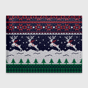 Обложка для студенческого билета с принтом СВИТЕР С ОЛЕНЯМИ DEER SWEATER в городе Новоалтайск, натуральная кожа | Размер: 11*8 см; Печать на всей внешней стороне | 2022 | christmas | cold | deer | merry | new | snow | winter | year | буря | вязаный | год | елка | елки | ель | зима | лес | метель | мороз | новый | олени | олень | оленями | рождество | с | свитер | снег | снежинка | снежинки | холод