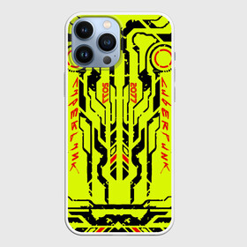 Чехол для iPhone 13 Pro Max с принтом Cyberpunk 2077 YELLOW в городе Новоалтайск,  |  | будущее | жолтый | киберпанк | минимализм | полосы | схемы
