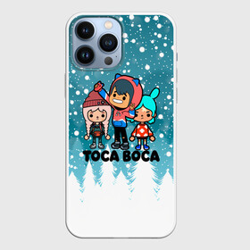 Чехол для iPhone 13 Pro Max с принтом Новогодний Toca Boca. в городе Новоалтайск,  |  | merry christmas | toca boca | toca life world | зима близко | игра | леон | новогодний | новый год | рита | рождество | снег | снежинки | тока бока | тока бока лайф | туса воса
