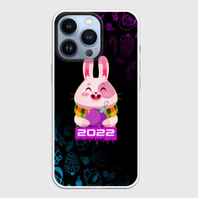 Чехол для iPhone 13 Pro с принтом Заяц Новогодний 2022 года. в городе Новоалтайск,  |  | Тематика изображения на принте: 2022 | merry christmas | год тигра | зима близко | нг | новогодний | новогодний тигр | новогодняя символика | новый год | новый год 2022 | рождество | символ 2022 года | снег | снежинки | тигр