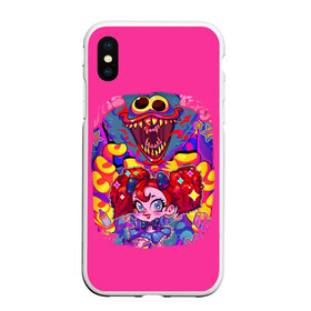 Чехол для iPhone XS Max матовый с принтом POPPY PLAYTIME - ИГРА ПОППИ ПЛЕЙТАЙМ ПЕРСОНАЖИ в городе Новоалтайск, Силикон | Область печати: задняя сторона чехла, без боковых панелей | poppy playtime | игра | монстр | плэйтайм | попи плей тайм | попи плэй тайм | попиплейтам | попиплэйтайм | поппи плейтайм | поппиплэйтайм | хагги вагги | хаги ваги | хоррор