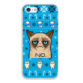 Чехол для iPhone 5/5S матовый с принтом Grumpy КОТ МЕМ НОВОГОДНИЙ в городе Новоалтайск, Силикон | Область печати: задняя сторона чехла, без боковых панелей | Тематика изображения на принте: 2021 | 2022 | cat | christmas | mem | merry | merry christmas | new year | snow | sweater | ugly christmas | winter | зима | кис | киска | кот | котейка | котик | коты | котяра | кошка | кошки | мем | мемы | новогодний | новогодняя | новый 