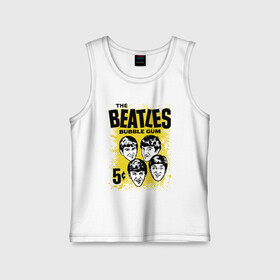 Детская майка хлопок с принтом The Beatles bubble gum в городе Новоалтайск,  |  | bubble gum | englang | george harrison | group | john lennon | legend | liverpool | paul mccartney | ringo starr | the beatles | битлз | группа | джон леннон | джордж харрисон | легенда | пол маккартни | ринго старр