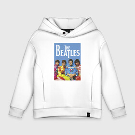 Детское худи Oversize хлопок с принтом The Beatles   world legend в городе Новоалтайск, френч-терри — 70% хлопок, 30% полиэстер. Мягкий теплый начес внутри —100% хлопок | боковые карманы, эластичные манжеты и нижняя кромка, капюшон на магнитной кнопке | Тематика изображения на принте: englang | george harrison | group | john lennon | legend | liverpool | paul mccartney | ringo starr | the beatles | битлз | группа | джон леннон | джордж харрисон | легенда | пол маккартни | ринго старр