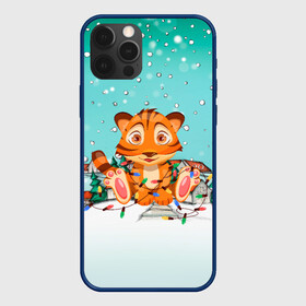 Чехол для iPhone 12 Pro Max с принтом Тигренок запутался в гирляндах в городе Новоалтайск, Силикон |  | 2022 | год тигра | новый год | новый год 2022 | символ года | тигр | тигренок | тигрица | тигры