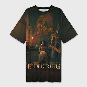 Платье-футболка 3D с принтом Elden Ring  Королева в городе Новоалтайск,  |  | action | art | elden | from | game | namco | ring | rpg | software | undead | джордж | игра | кольцо | мартин | междуземье | миядзаки | пепельный | погасший | потускневший | фэнтези | хидэтака | элден