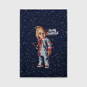 Обложка для автодокументов с принтом Новогодний Чаки New Years Chucky в городе Новоалтайск, натуральная кожа |  размер 19,9*13 см; внутри 4 больших “конверта” для документов и один маленький отдел — туда идеально встанут права | chucky | кино | кукла | монстр | новый год | нож | рождество | снег | снежинка | ужасы | хоррор | чаки