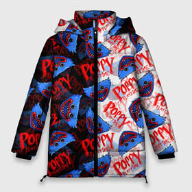 Женская зимняя куртка Oversize с принтом POPPY PLAYTIME ПОППИ ПЛЕЙТАЙМ ХАГГИ ВАГГИ УЗОР в городе Новоалтайск, верх — 100% полиэстер; подкладка — 100% полиэстер; утеплитель — 100% полиэстер | длина ниже бедра, силуэт Оверсайз. Есть воротник-стойка, отстегивающийся капюшон и ветрозащитная планка. 

Боковые карманы с листочкой на кнопках и внутренний карман на молнии | huggy wuggy | huggywuggy | poppy playtime | видеоигра | время игры с поппи | вугги | вуги | заброшенная фабрика игрушек | игра | кровь | кукла | монстр | попи плей тайм | попиплэйтайм | поппи плейтайм | ужасы | хагги