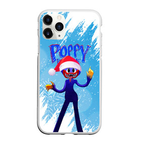 Чехол для iPhone 11 Pro Max матовый с принтом Новогодний Poppy Playtime. в городе Новоалтайск, Силикон |  | Тематика изображения на принте: 2021 | 2022 | happy new year | play | poppy | poppy playtime | poppyplaytime | time | игра | монстр | новогодний poppy playtime | новый год | праздник | снежинки