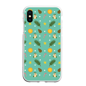 Чехол для iPhone XS Max матовый с принтом Cozy pattern Зимний узор в городе Новоалтайск, Силикон | Область печати: задняя сторона чехла, без боковых панелей | зима | минимализм | рождество | уют