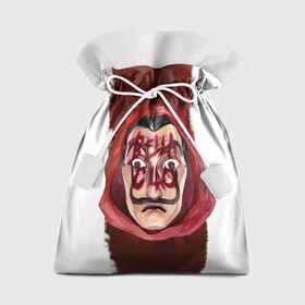 Подарочный 3D мешок с принтом BELLA CIAO БУМАЖНЫЙ ДОМ - LA CASA DE PAPEL в городе Новоалтайск, 100% полиэстер | Размер: 29*39 см | Тематика изображения на принте: bella ciao | la casa de papel | бумажный дом | ла каса де | ла каса де папель | ла каса де пепел | лакаса | сериал | фильм