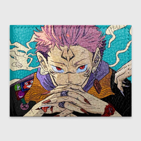 Обложка для студенческого билета с принтом Jujutsu Kaisen (Магическая битва) - Сукуна в городе Новоалтайск, натуральная кожа | Размер: 11*8 см; Печать на всей внешней стороне | Тематика изображения на принте: jujutsu kaisen | sukuna | аниме | двуликий | дзюдзюцу кайсэн | магическая битва | манга | сукуна